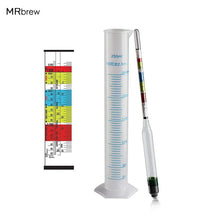 Load image into Gallery viewer, Triple Scale Hydrometer for Beer / Wine Home Brewing Making 3 Scale hydrometer + 250ml Graduated Measuring Cylinder