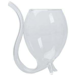 Glass Straw Wine Glass