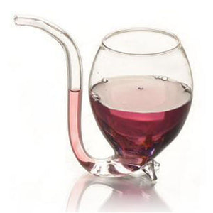 Glass Straw Wine Glass