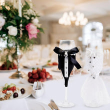 Load image into Gallery viewer, Bride &amp; Groom Champagne Glasses
